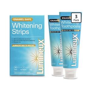 Lumineux Whitening Starter Set Peroxide Free Teeth Whitening Kit + 2 Toothpaste